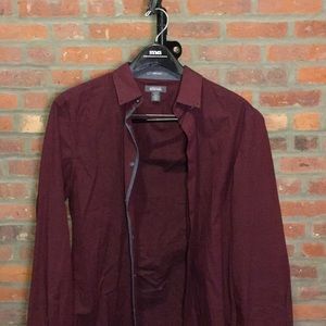 Kenneth Cole REACTION Burgundy Dress Shirt